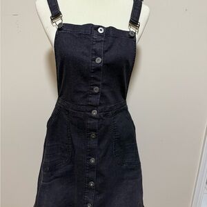 Modcloth NWT Charcoal Denim Overall Dress